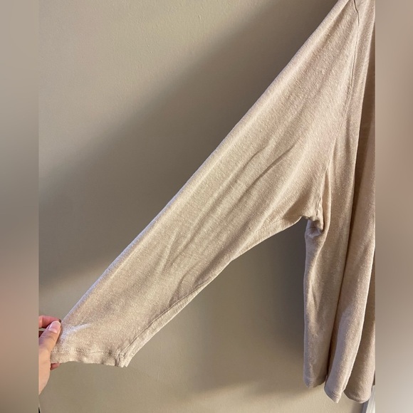 J Jill love linen cardigan open front draped linen cream 4X - Picture 5 of 8